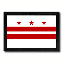 Load image into Gallery viewer, Washington DC Flag Canvas Print Black Picture Frame