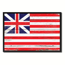 Load image into Gallery viewer, Grand Union Military Flag Vintage Canvas Print with Picture Frame Home Decor Man Cave Wall Art Collectible Decoration Artwork Gifts