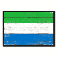 Load image into Gallery viewer, Sierra Leone Country National Flag Vintage Canvas Print with Picture Frame Home Decor Wall Art Collection Gift Ideas