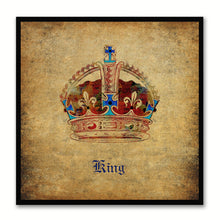 Load image into Gallery viewer, King Brown Canvas Print Black Frame Kids Bedroom Wall Home Décor