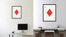 Load image into Gallery viewer, Ace Diamond Poker Decks of Vintage Cards Print on Canvas Black Custom Framed