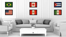Load image into Gallery viewer, Peru Country Flag Texture Canvas Print with Black Picture Frame Home Decor Wall Art Decoration Collection Gift Ideas