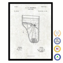Load image into Gallery viewer, 1885 Piano Frame Old Patent Art Print on Canvas Custom Framed Vintage Home Decor Wall Decoration Great for Gifts