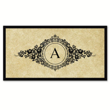 Load image into Gallery viewer, Alphabet Letter A Brown Canvas Print, Black Custom Frame