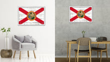Load image into Gallery viewer, Florida State Flag Shabby Chic Gifts Home Decor Wall Art Canvas Print, White Wash Wood Frame