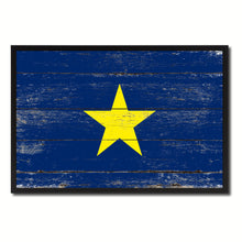 Load image into Gallery viewer, Burnet's 1st Texas Republic 1836-1839 Military Flag Vintage Canvas Print with Picture Frame Home Decor Man Cave Wall Art Collectible Decoration Artwork Gifts