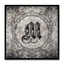Load image into Gallery viewer, Alphabet M Black Canvas Print Black Frame Kids Bedroom Wall Décor Home Art