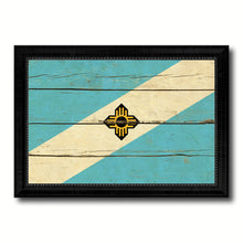 Load image into Gallery viewer, Madison City Wisconsin State Vintage Flag Canvas Print Black Picture Frame