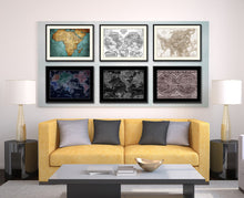 Load image into Gallery viewer, Asia Vintage Sepia Map Canvas Print, Picture Frame Gifts Home Decor Wall Art Decoration