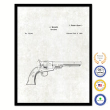 Load image into Gallery viewer, 1859 Gun Revolver Old Patent Art Print on Canvas Custom Framed Vintage Home Decor Wall Decoration Great for Gifts
