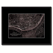 Load image into Gallery viewer, Cincinnati Vintage Vivid Sepia Map Canvas Print, Picture Frames Home Decor Wall Art Decoration Gifts