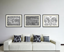 Load image into Gallery viewer, Germany Bavaria Vintage B&W Map Canvas Print, Picture Frame Home Decor Wall Art Gift Ideas