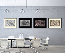 Load image into Gallery viewer, America Vintage B&W Map Canvas Print, Picture Frame Home Decor Wall Art Gift Ideas