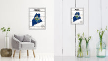 Load image into Gallery viewer, Maine Flag Gifts Home Decor Wall Art Canvas Print with Custom Picture Frame