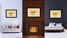 Load image into Gallery viewer, Cyprus Country Flag Vintage Canvas Print with Black Picture Frame Home Decor Gifts Wall Art Decoration Artwork