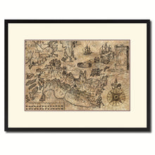 Load image into Gallery viewer, Land Vintage Antique Map Wall Art Home Decor Gift Ideas Canvas Print Custom Picture Frame