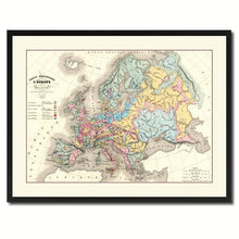 Load image into Gallery viewer, Europe Geological Vintage Antique Map Wall Art Home Decor Gift Ideas Canvas Print Custom Picture Frame