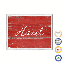 Load image into Gallery viewer, Harel White Wash Wood Frame Red Canvas Print Boutique Cottage Decor Shabby Chic Vintage Art