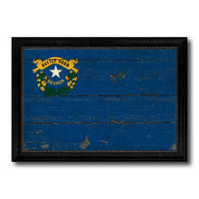 Load image into Gallery viewer, Nevada State Vintage Flag Canvas Print with Black Picture Frame Home Decor Man Cave Wall Art Collectible Decoration Artwork Gifts