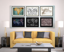 Load image into Gallery viewer, Columbia Venezuela Guianna Vintage Sepia Map Canvas Print, Picture Frame Gifts Home Decor Wall Art Decoration