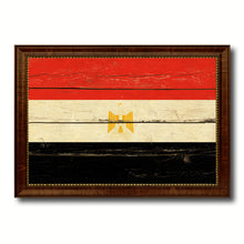 Load image into Gallery viewer, Egypt Country Flag Vintage Canvas Print with Brown Picture Frame Home Decor Gifts Wall Art Decoration Artwork