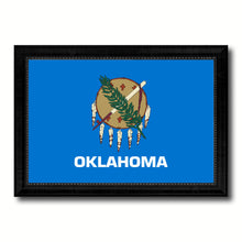 Load image into Gallery viewer, Oregon State Flag Canvas Print with Custom Black Picture Frame Home Decor Wall Art Decoration Gifts