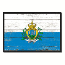 Load image into Gallery viewer, San Marino Country National Flag Vintage Canvas Print with Picture Frame Home Decor Wall Art Collection Gift Ideas