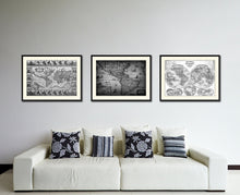 Load image into Gallery viewer, America Vintage B&W Map Canvas Print, Picture Frame Home Decor Wall Art Gift Ideas