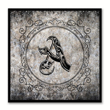 Load image into Gallery viewer, Alphabet A Black Canvas Print Black Frame Kids Bedroom Wall Décor Home Art