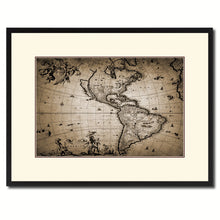 Load image into Gallery viewer, America Vintage Sepia Map Canvas Print, Picture Frame Gifts Home Decor Wall Art Decoration