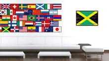 Load image into Gallery viewer, Jamaica Country National Flag Vintage Canvas Print with Picture Frame Home Decor Wall Art Collection Gift Ideas