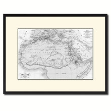 Load image into Gallery viewer, Ancient Africa Vintage B&W Map Canvas Print, Picture Frame Home Decor Wall Art Gift Ideas