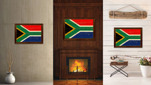 Load image into Gallery viewer, South Africa Country Flag Vintage Canvas Print with Brown Picture Frame Home Decor Gifts Wall Art Decoration Artwork
