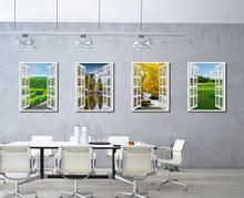Load image into Gallery viewer, Wine Vineyards Napa Valley California Picture French Window Canvas Print with Frame Gifts Home Decor Wall Art Collection