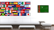 Load image into Gallery viewer, Turkmenistan Country National Flag Vintage Canvas Print with Picture Frame Home Decor Wall Art Collection Gift Ideas