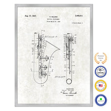 Load image into Gallery viewer, 1935 Saxophone Musical Instrument Old Patent Art Print on Canvas Custom Framed Vintage Home Decor Wall Decoration Great for Gifts