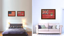 Load image into Gallery viewer, Canadian Red Ensign City Canada Country Texture Flag Canvas Print Brown Picture Frame