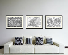 Load image into Gallery viewer, Ancient Europe Vintage B&W Map Canvas Print, Picture Frame Home Decor Wall Art Gift Ideas