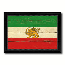Load image into Gallery viewer, Iran Old Country Flag Vintage Canvas Print with Black Picture Frame Home Decor Gifts Wall Art Decoration Artwork