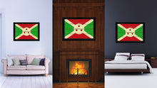 Load image into Gallery viewer, Burundi Country Flag Vintage Canvas Print with Black Picture Frame Home Decor Gifts Wall Art Decoration Artwork
