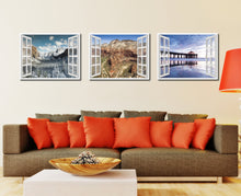 Load image into Gallery viewer, Aerial View Zion National Park Picture French Window Framed Canvas Print Home Decor Wall Art Collection