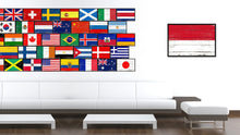 Load image into Gallery viewer, Indonesia Country National Flag Vintage Canvas Print with Picture Frame Home Decor Wall Art Collection Gift Ideas