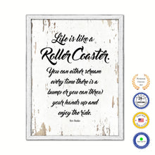 Load image into Gallery viewer, Life Is Like A Roller Coaster You Can Either Scream Every time Vintage Saying Gifts Home Decor Wall Art Canvas Print with Custom Picture Frame