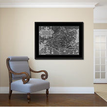 Load image into Gallery viewer, Atlas Of England & Wales Vintage Monochrome Map Canvas Print, Gifts Picture Frames Home Decor Wall Art