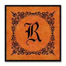 Load image into Gallery viewer, Alphabet R Orange Canvas Print Black Frame Kids Bedroom Wall Décor Home Art