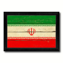 Load image into Gallery viewer, Iran Country Flag Vintage Canvas Print with Black Picture Frame Home Decor Gifts Wall Art Decoration Artwork