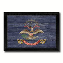 Load image into Gallery viewer, North Dakota State Flag Texture Canvas Print with Black Picture Frame Home Decor Man Cave Wall Art Collectible Decoration Artwork Gifts