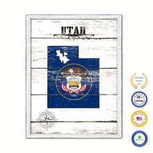 Load image into Gallery viewer, Utah Flag Gifts Home Decor Wall Art Canvas Print with Custom Picture Frame