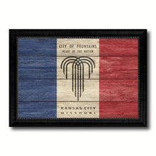 Load image into Gallery viewer, Kansas City Missouri State Texture Flag Canvas Print Black Picture Frame