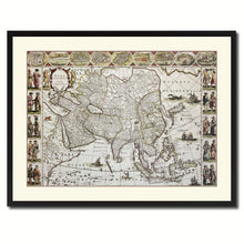 Load image into Gallery viewer, Asia Vintage Antique Map Wall Art Home Decor Gift Ideas Canvas Print Custom Picture Frame